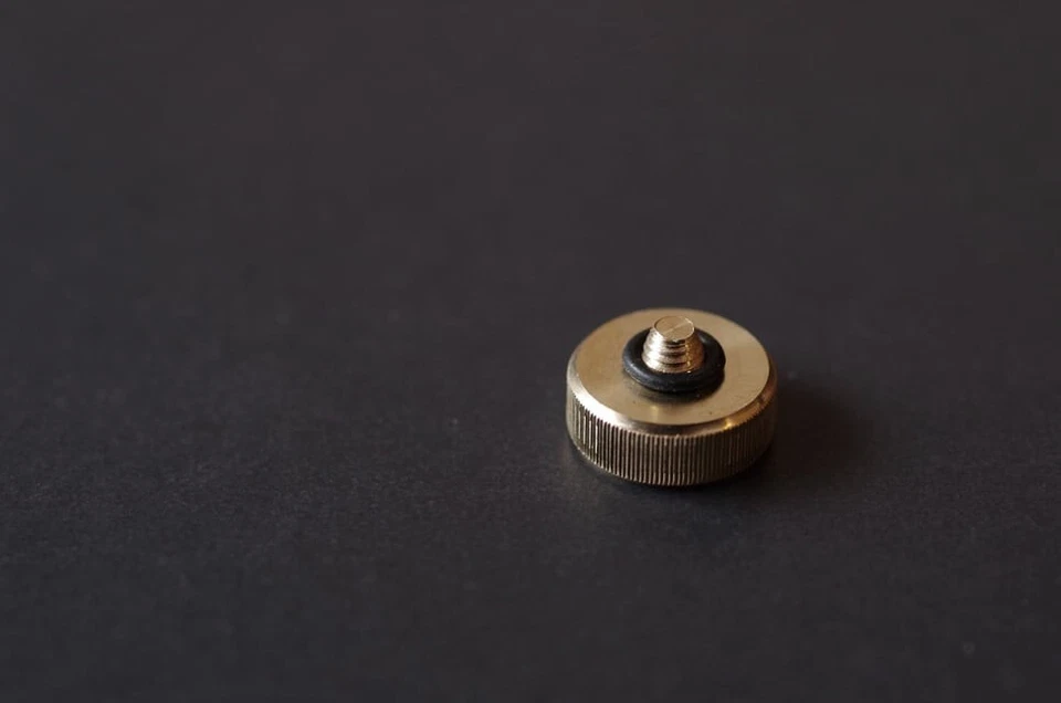 NANIGASHI Brass Shutter Release Button S Black Hammered Finish Made in Japan - Image 3 of 3