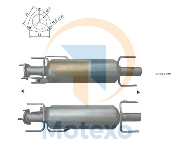 Diesel-Partikelfilter Alfa Romeo 159 2.4TD Jtdm 210 Bhp 939A9000 Einzeln Rohr-image