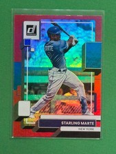 2022 Panini Donruss Baseball Starling Marte #206 Base Holo Red