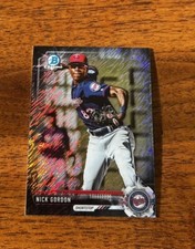 2017 BOWMAN CHROME PROSPECTS MINI BLACK SHIMMER REFRACTOR NICK GORDON RC /100