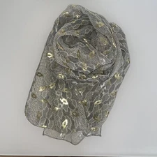 Accessory Street Long Snake like print scarf with gold accent