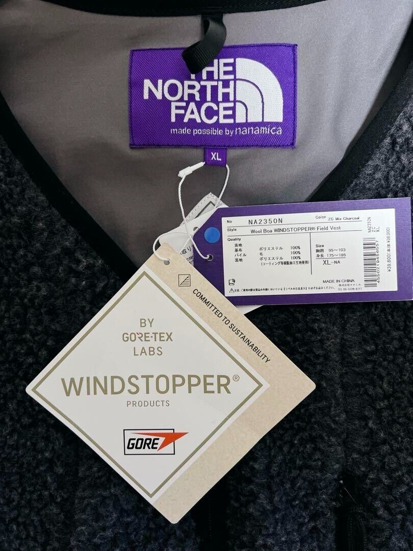 THE NORTH FACE PURPLE LABEL Wool Boa WINDSTOPPER Field Vest THE NORTH FACE PURPLE LABEL Wool Boa WINDSTOPPER Field Vest
