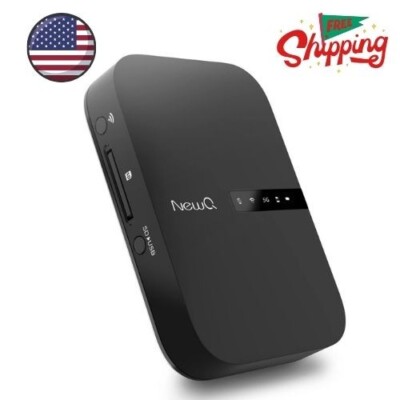 Filehub AC750 Travel Router: Portable Hard Drive SD Card Reader & Mini