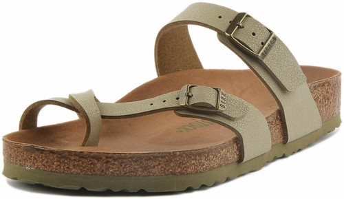 Birkenstock Mayari - Earthy Vegan Grained Faded Khaki | 43einhalb Sneaker Store