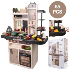 Large Kitchen Pretend Toy Set With Water Light and Sound For Kids Christmas Gift