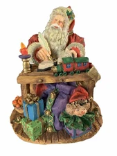 Vntg Department 56 Santa Figurine IN THE SPIRIT-Making Christmas List, 8"H X 7”W