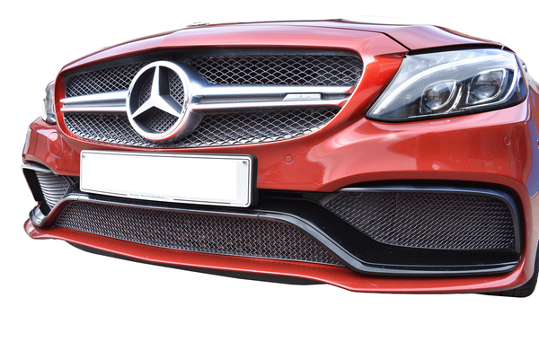 Mercedes AMG C63 (W205) - Vorderer Grillsatz - Silbern (2016 - 2018)-image