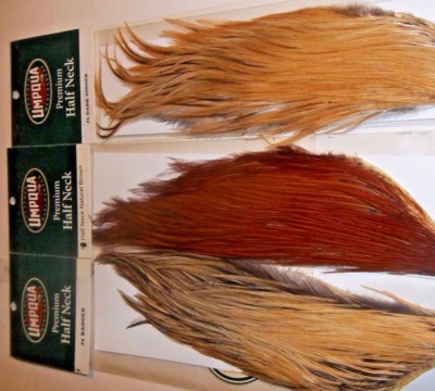 Metz Umpqua 1/2 Capes (neck) grade 1, 2, 3 black dun brown Dry Fly Hackle
