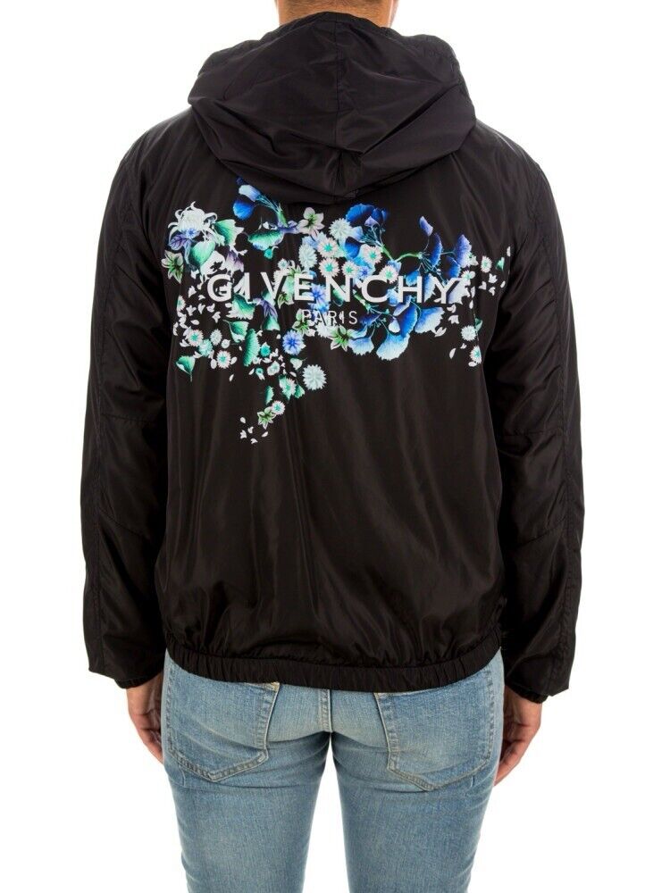 Givenchy Floral Back Logo Windbreaker Black BM00C412QX Brand Givenchy Floral Back Logo Windbreaker Black BM00C412QX Brand