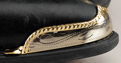 Snip Toe Cowboy Boot Toe Caps Buy Shiny Golden Plain Metallic Caps