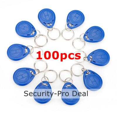 USA 100PCS 125KHz RFID Card Key fobs EM4100 Proximity ID Card Tags ID Badges