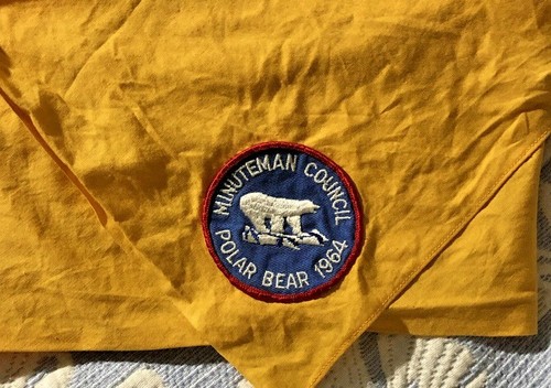 Vintage 1964 Pfadfinder Eisbär Auszeichnung Minuteman Rat Aufnäher Halstuch Jungtier - Bild 6 von 6