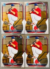 4 Lot 2023 Bowman Chrome 1st Prospects Baseball MLB #BCP-122 Blake Loubier Base