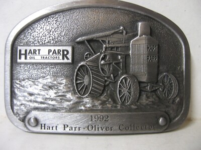 1992 Spec-Cast Pewter Belt Buckle Hart Parr Oliver Oil Tractors Ltd Ed 125/500