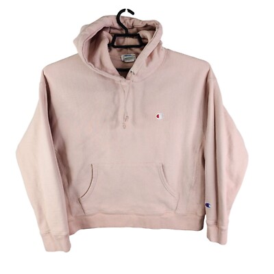 Womens Pink Champion Reverse Weave Pink Hoodie Sweatshirt Long Sleeve Size  XXL