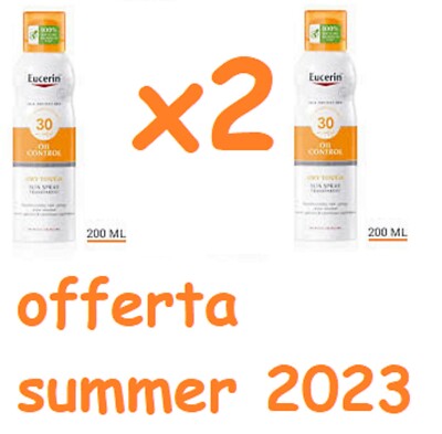 EUCERIN OIL CONTROL DRY TOUCH 30 UVA BODY SUN SPRAY TRANSPARENT Angebot 2 Stück