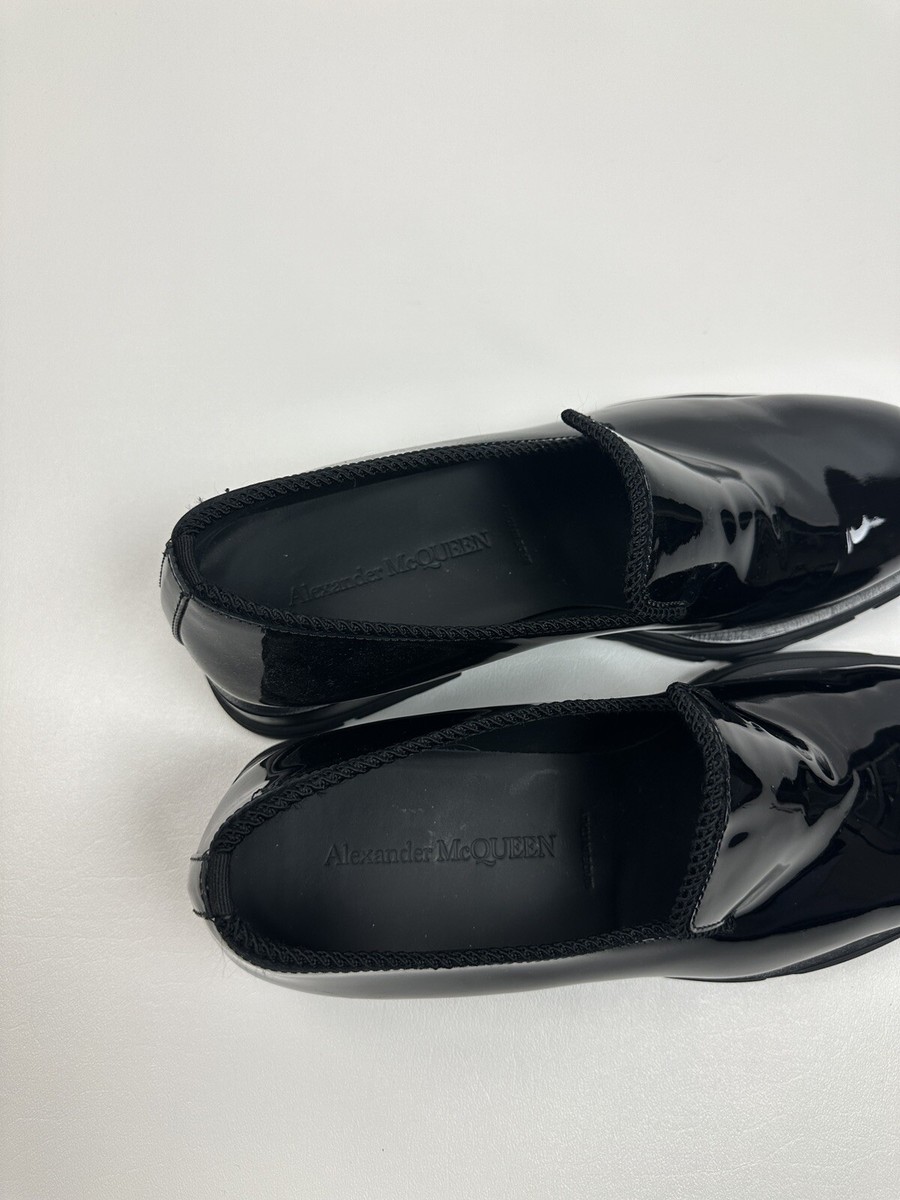 219 Alexander Mc Queen Patent Leather Rubber Sole Loafers  display picture 2