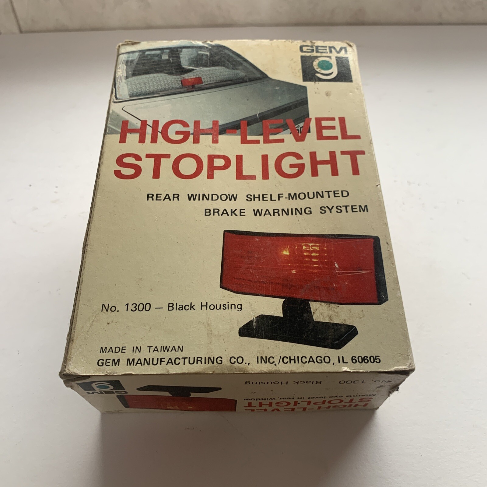 Vintage NOS GEM 3rd Brake Light Rear Window Mounted HighLevel Stop