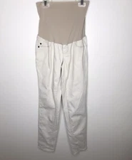 Maternity A Pea In The Pod Skinny Jeans Beige Tan Stretch Baby Bump Medium