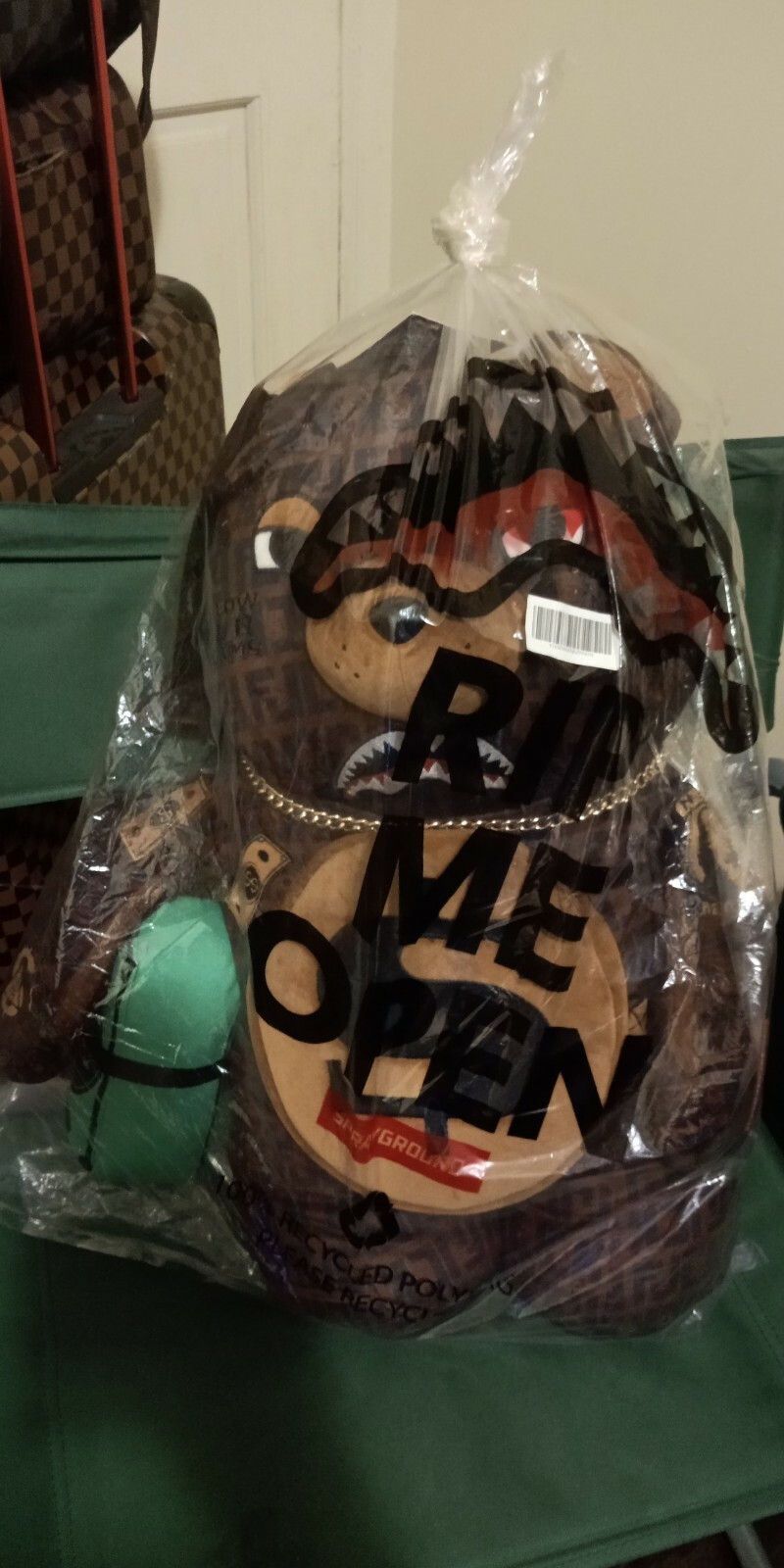 Limited Edition SPRAYGROUND Offended Money Bear Backpack Bag image 2