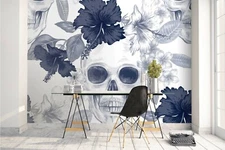 3D Floral Pattern Wallpaper Wall Mural Removable Self-adhesive Sticker 608