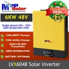 6000w 48vdc 120v 240v Split phase MPP Solar inverter 450v  120A mppt Tariff free