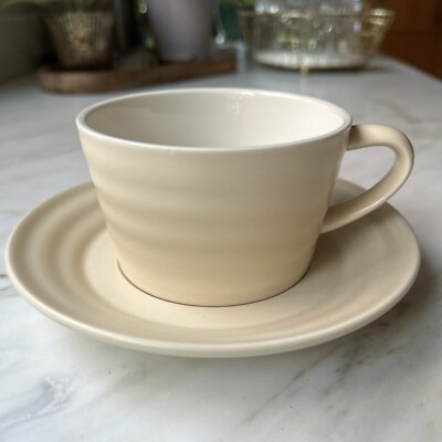 Crate and Barrel SWING by Hornsea Coffee Tea Cup and Saucer