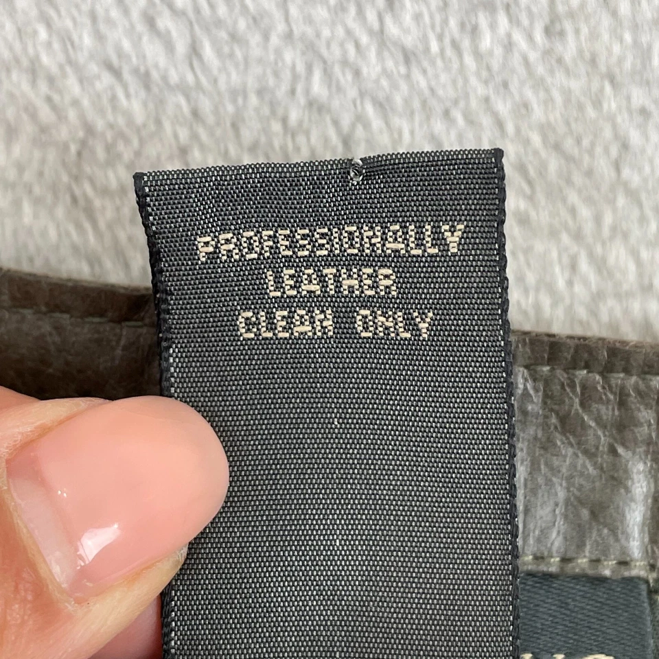 BANANA REPUBLIC Skirt Women 2 Brown Leather Lined Midi Flared Hem Hiddn Zip $500 - Image 3 of 4