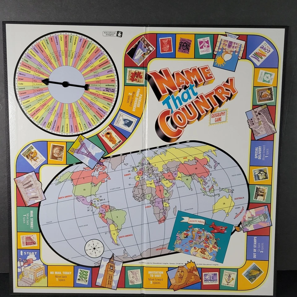 Geography Board Game Educational Insights Name That Country Pen Pal Complete Set - Image 4 of 4
