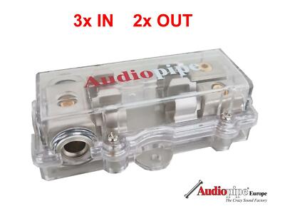 Audiopipe 2x100A Sicherungshalter 3x30mm² rein 2x 25mm² raus Stromverteiler TOP 
