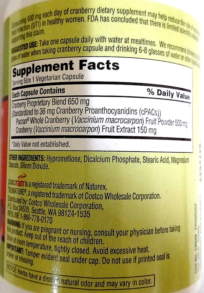 Trunature One Per Day Arándano 650 mg 140 Cápsulas EXP 01/2027 Foto 2 de 3