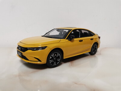 1/18 Scale HONDA INTEGRA 2022 Yellow Diecast Car Model Toy Collection Gift Toy 