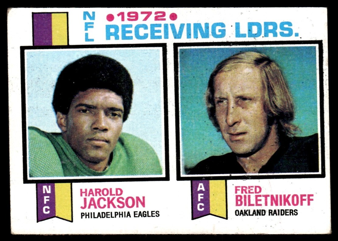 1973 Topps Harold Jackson/Fred Biletnikoff Philadelphia Eagles/Oakland Raiders