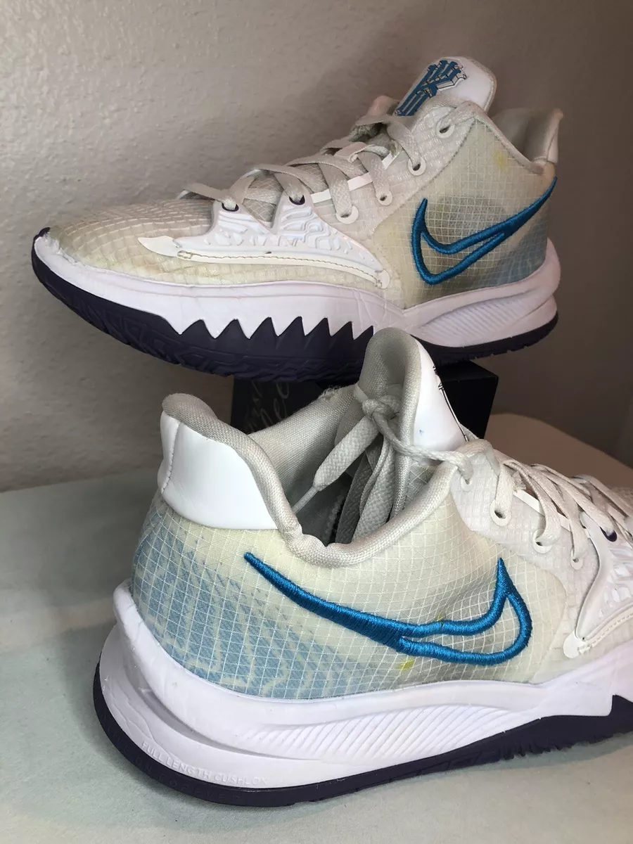 Kyrie 4 shop blue white