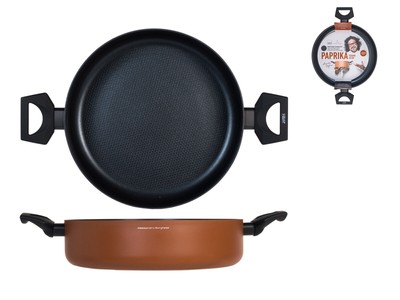 H&H Pan With 2 Handles Borghese Paprika 28 Cm, Black Color