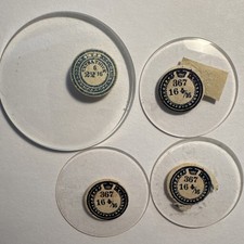 Lot of 4 Vintage Beveled Glass Pocket Watch Crystal 3- 16 4/16 1- 22 6/16 NOS