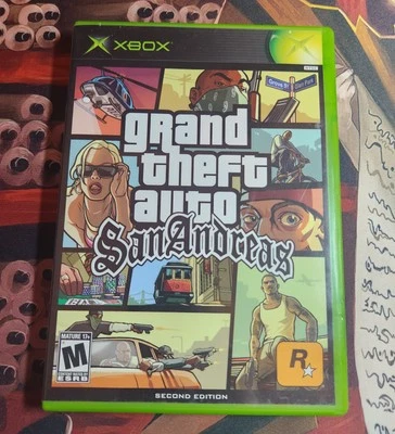 Grand Theft Auto San Andreas Microsoft Xbox Complete In Box CIB With Map Tested - Image 1 of 4