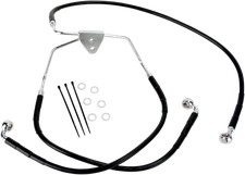 Drag Specialties Extended Front Brake Line Kit 15 3/8in./27in. Black #1741-2510