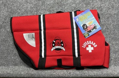 Paws Aboard Dog Neoprene Life Jacket Vest Red Lifeguard Sz XL Doggy Safety