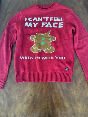 American Stitch Christmas Sweater-  I Can t Feel My Face When I m With You 