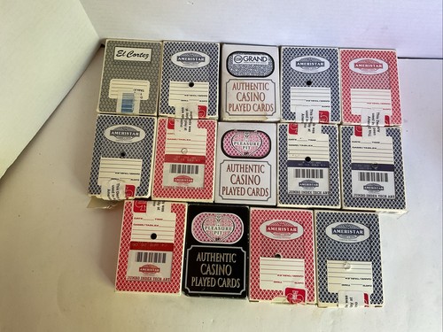 14 Decks of Casino Used Playing Cards Ameristar Pleasure Pit El Cortez