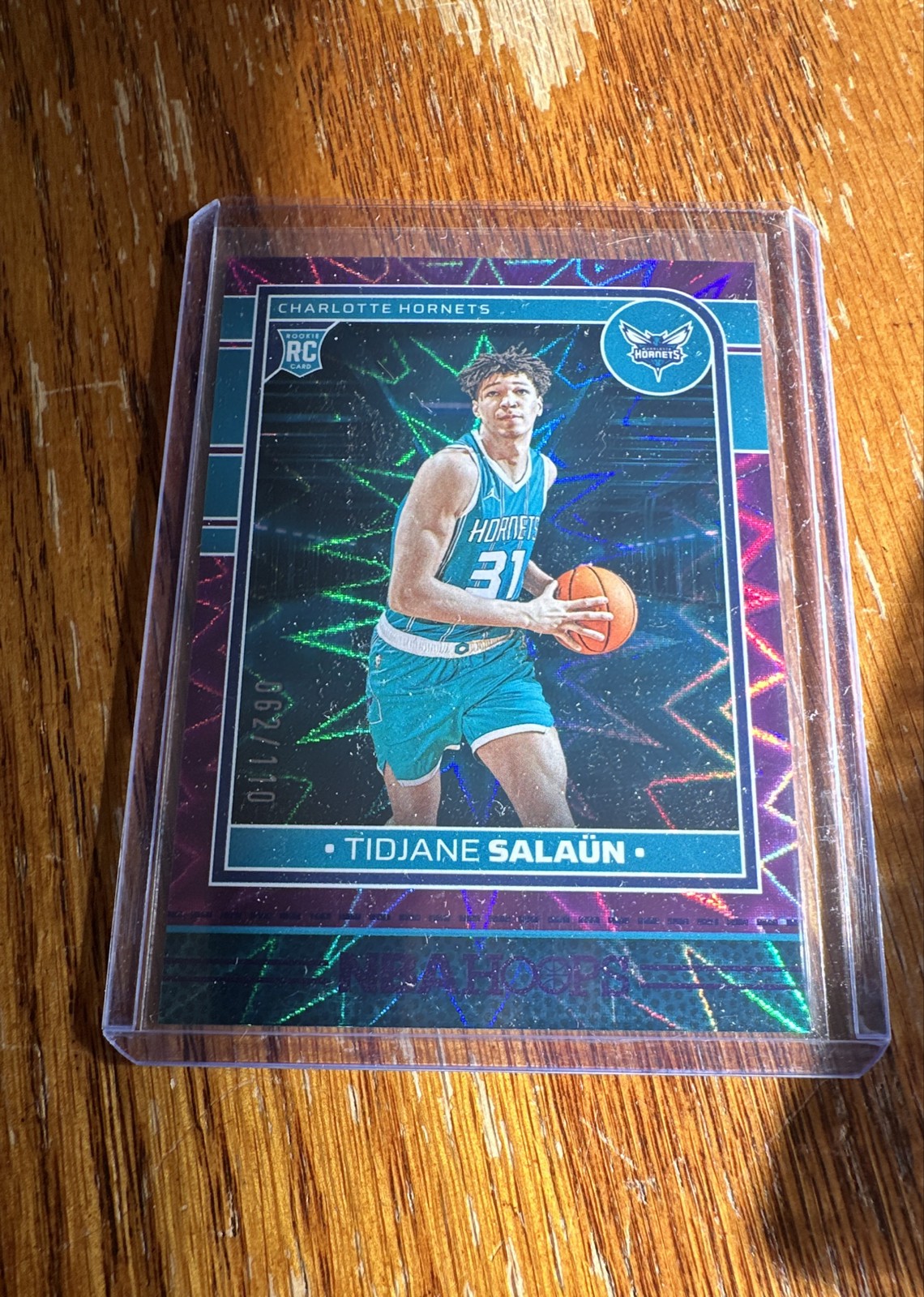 2024-25 Panini Nba Hoops - Rookies Tidjane Salaun #236 Purple Explosion /110 RC