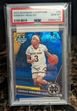 Hannah Hidalgo 2023-24 1stBowman Chrome U Blue Sapphire 1st #26 PSA 10