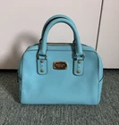 Michael Kors Dome Satchel Handbag Blue Color No Hang Charm