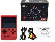 Mini Retro Handheld Games Console, Built-in 400 Video Games, Red