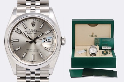 Rolex Datejust 126200 36mm Silver Dial Stainless Steel 2020 Watch Box & Papers