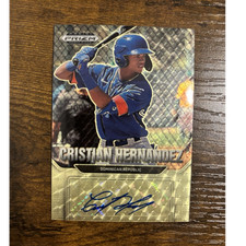  2022 Panini Prizm Draft Picks Cristian Hernandez Auto Gold Vinyl 1/1  AU-HE 