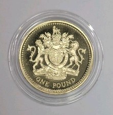 2008 The Royal Mint Royal Shield Of Arms UK Proof One Pound £1 Coin 