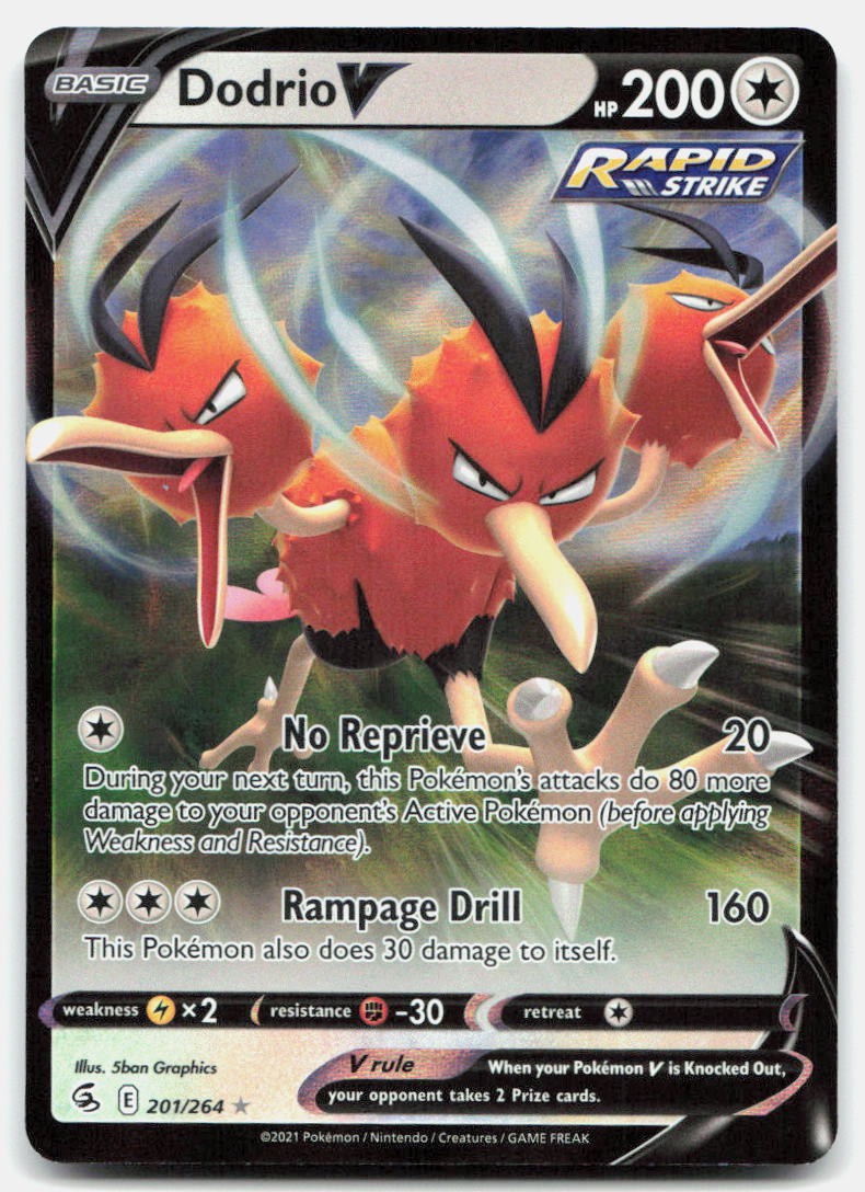 Fusion Strike Dodrio V NM Holo V Rare Pokemon Tcg Card