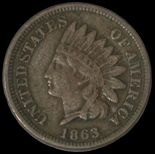 1863 Indian Head Cent XF Beautiful Coin!
